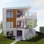 Hlevel Architecture-Lake Michigan Rendered front view