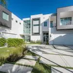 modern townhouses with small courtyard modern landscaping