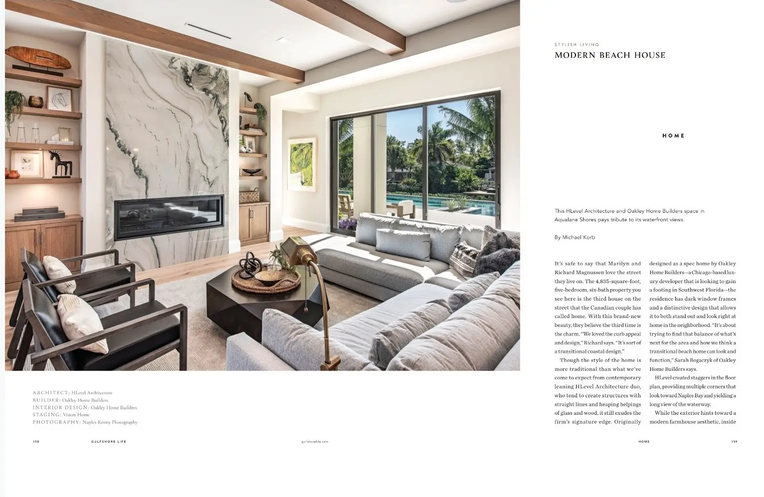 Gulfshore Life Magazine and Hlevel Architecture 